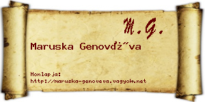 Maruska Genovéva névjegykártya